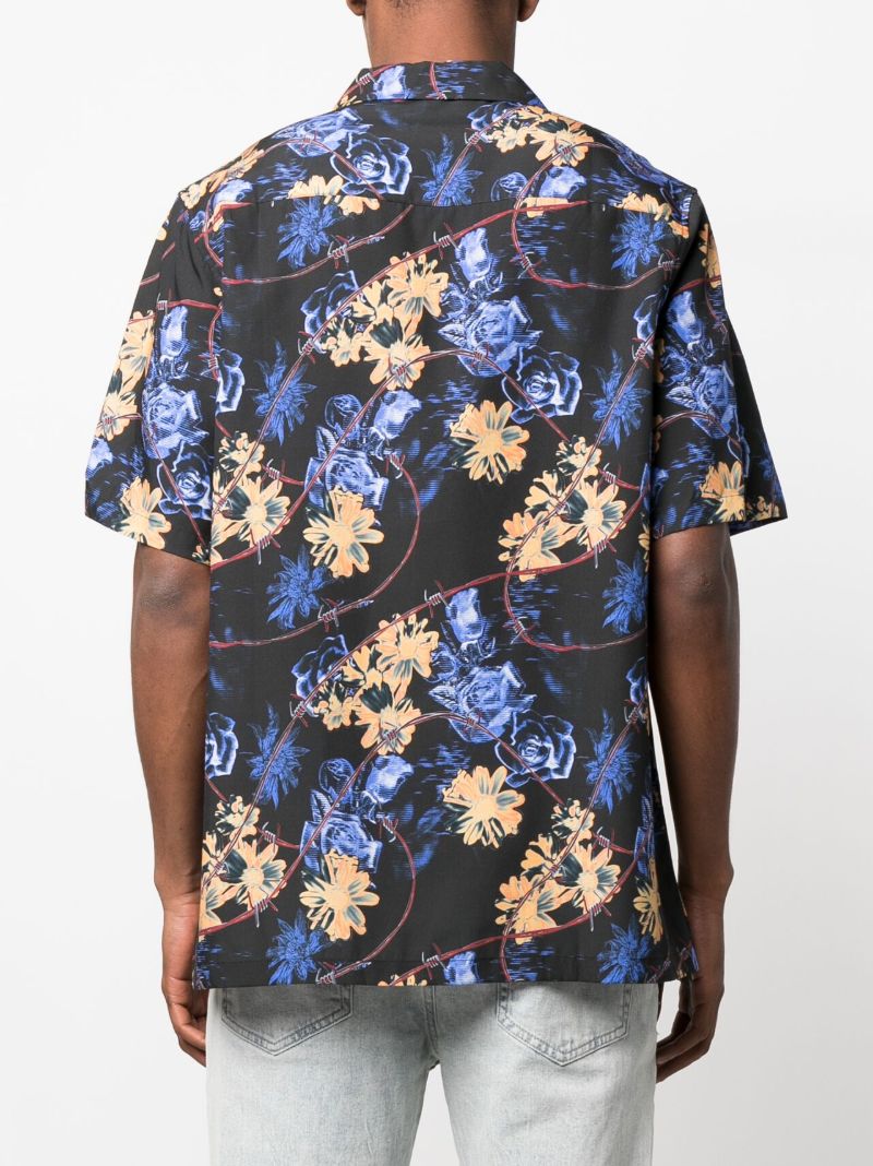 Black Hyperflower Resort Short Sleeve Shirt