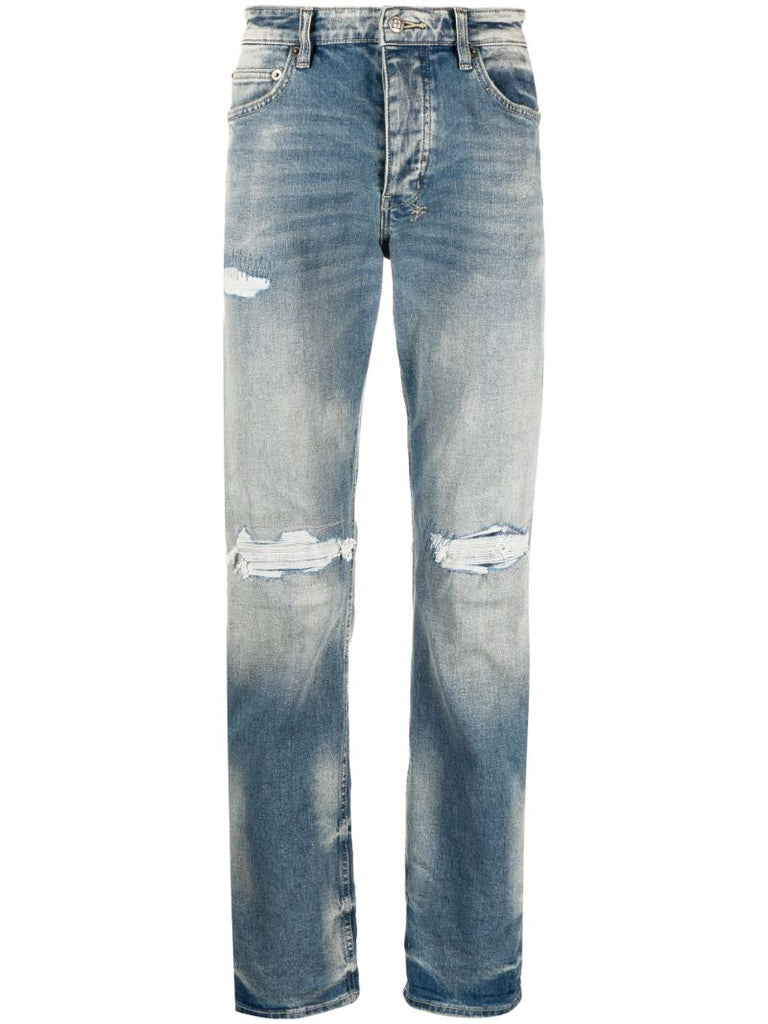 Blue Hazlow Tektonik Straight-leg Jeans