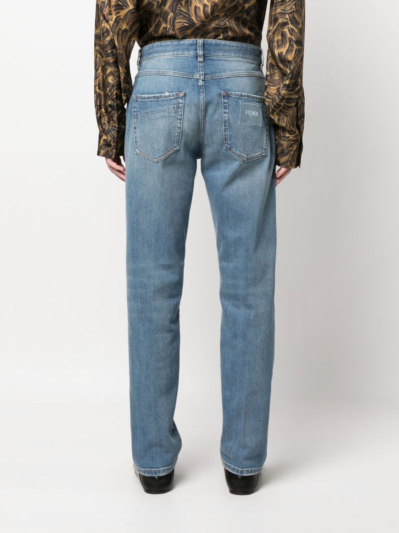 Blue Straight-leg Jeans