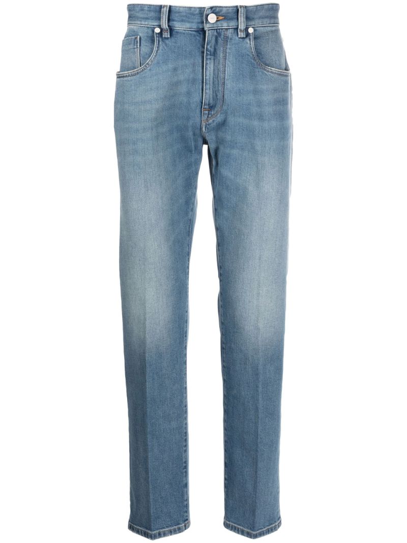 Blue Straight-leg Jeans