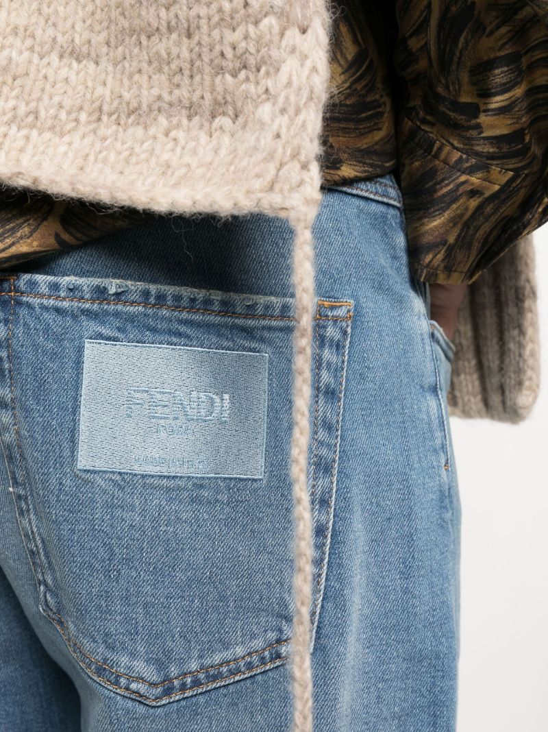 Blue Straight-leg Jeans