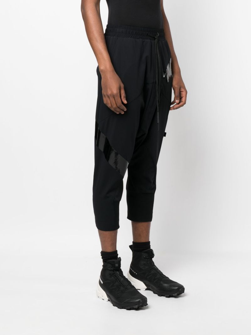 Black Drop Crotch Track Pants