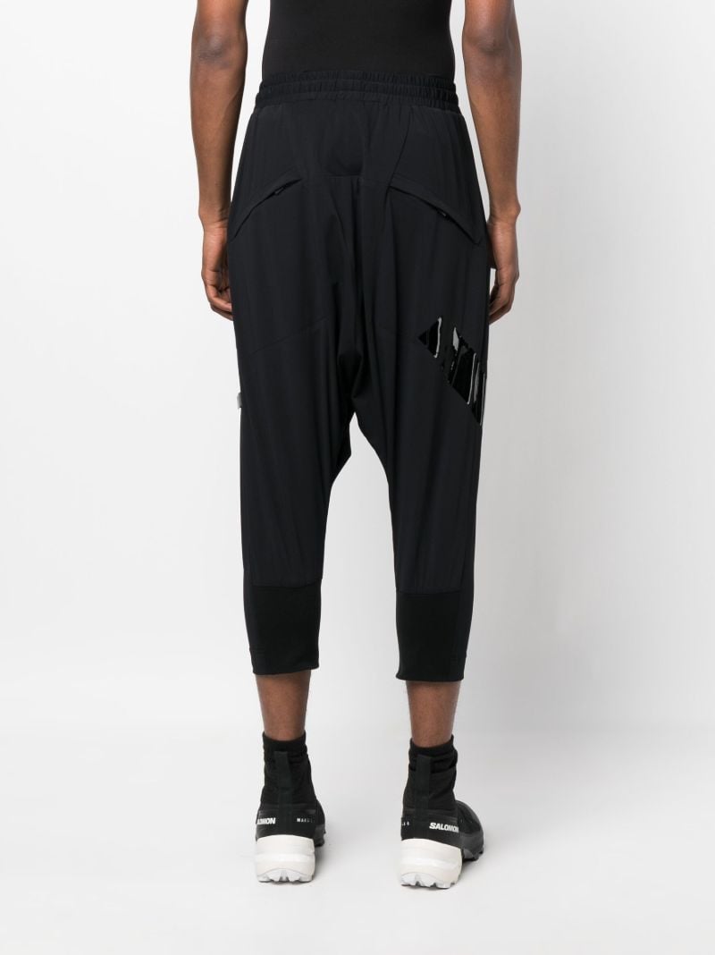 Black Drop Crotch Track Pants