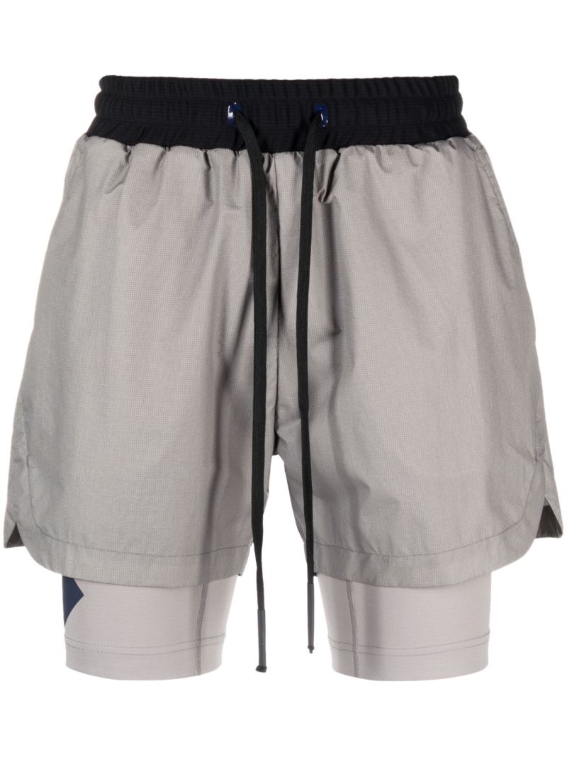 Grey Double-layer Track Shorts