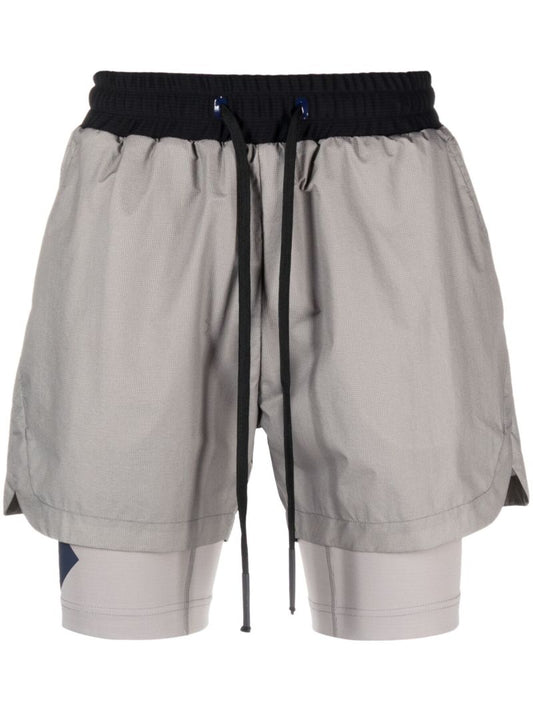 Grey Double-layer Track Shorts