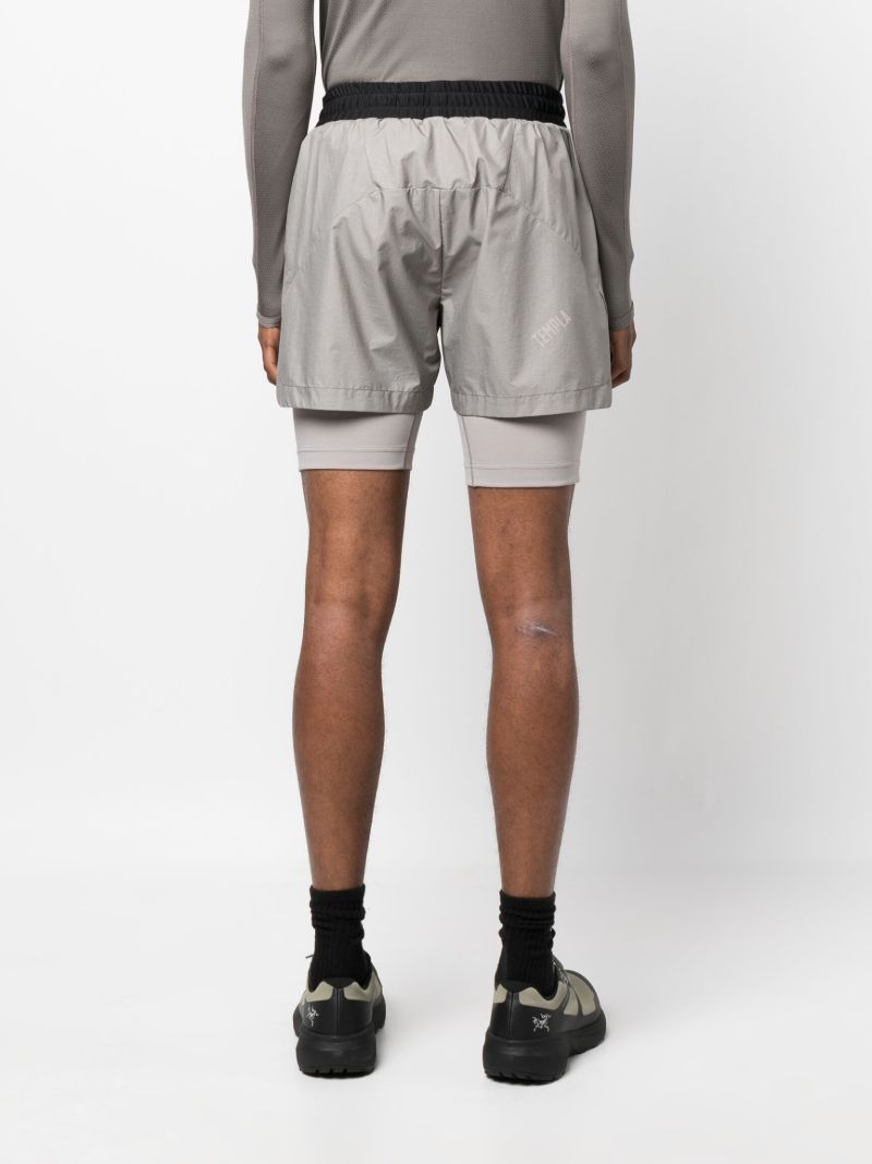 Grey Double-layer Track Shorts