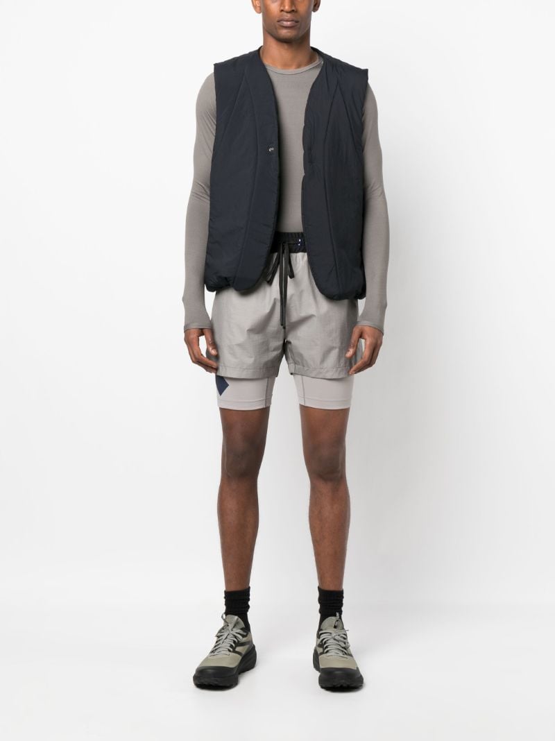 Grey Double-layer Track Shorts