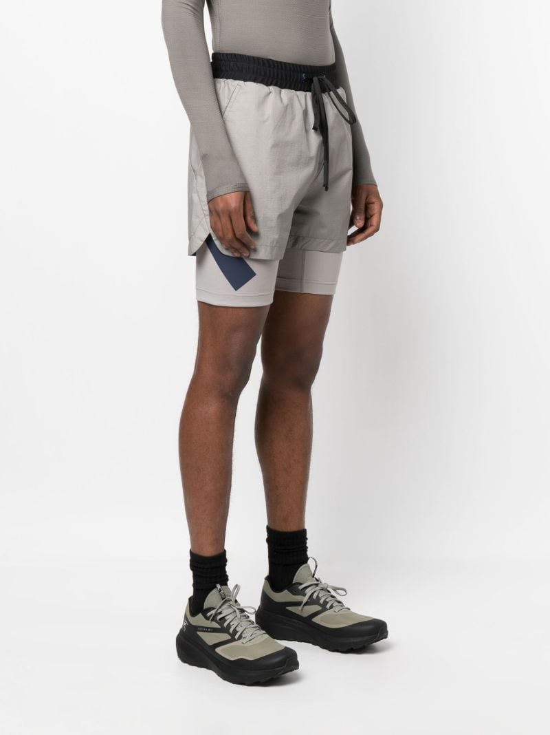 Grey Double-layer Track Shorts