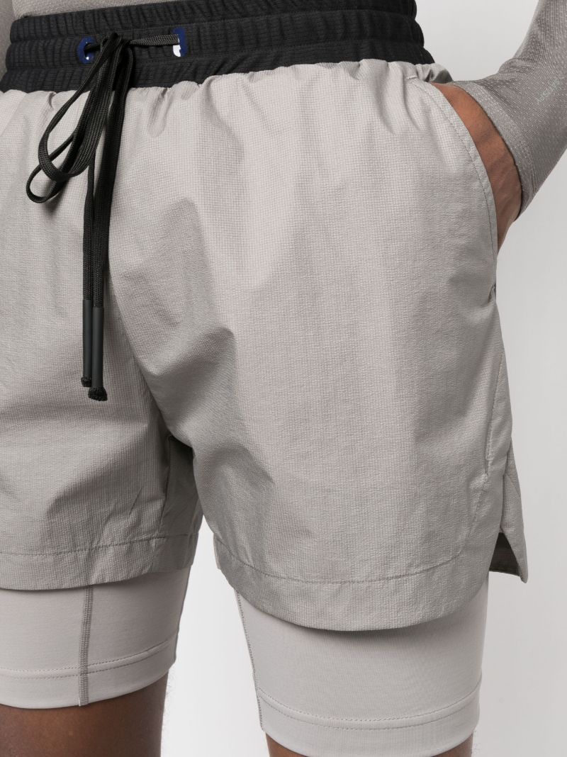 Grey Double-layer Track Shorts