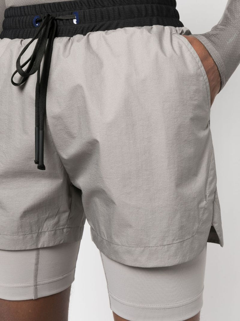 Grey Double-layer Track Shorts