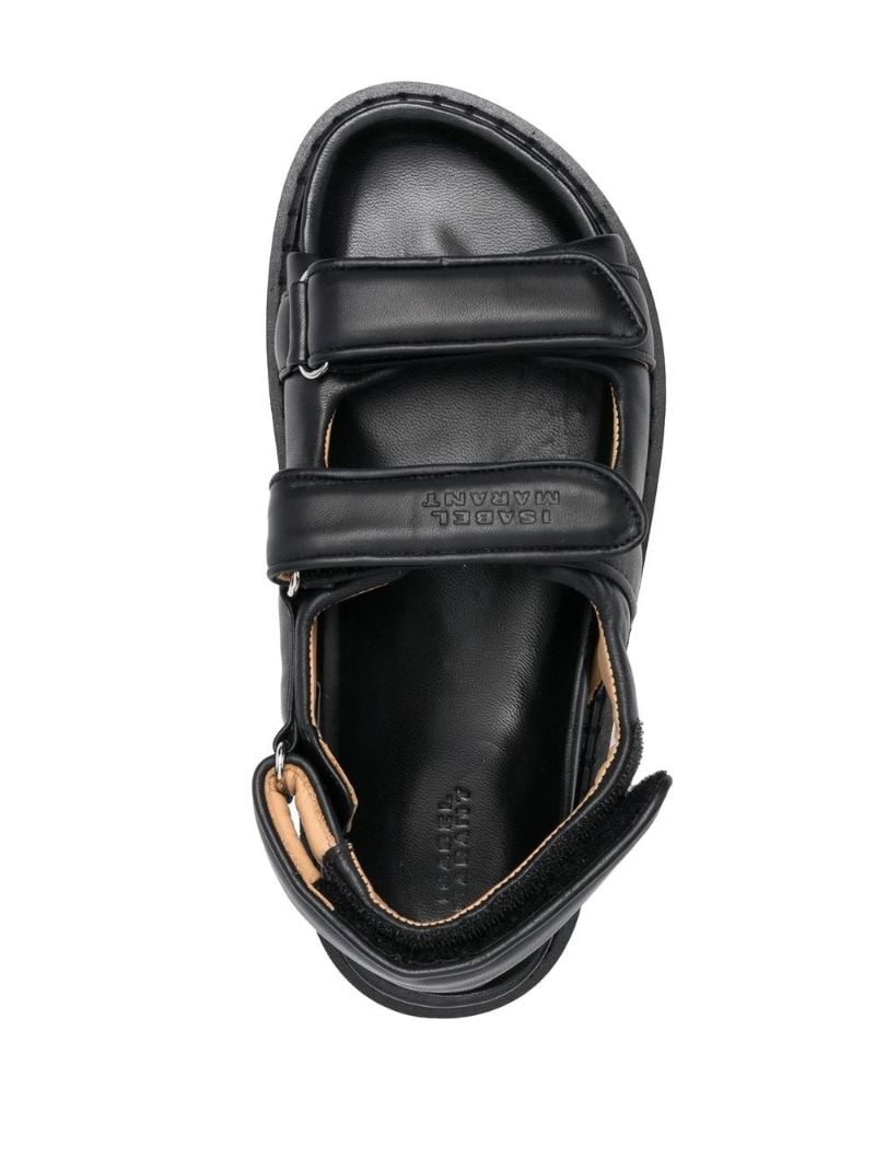 Black Leather Platform Sandals