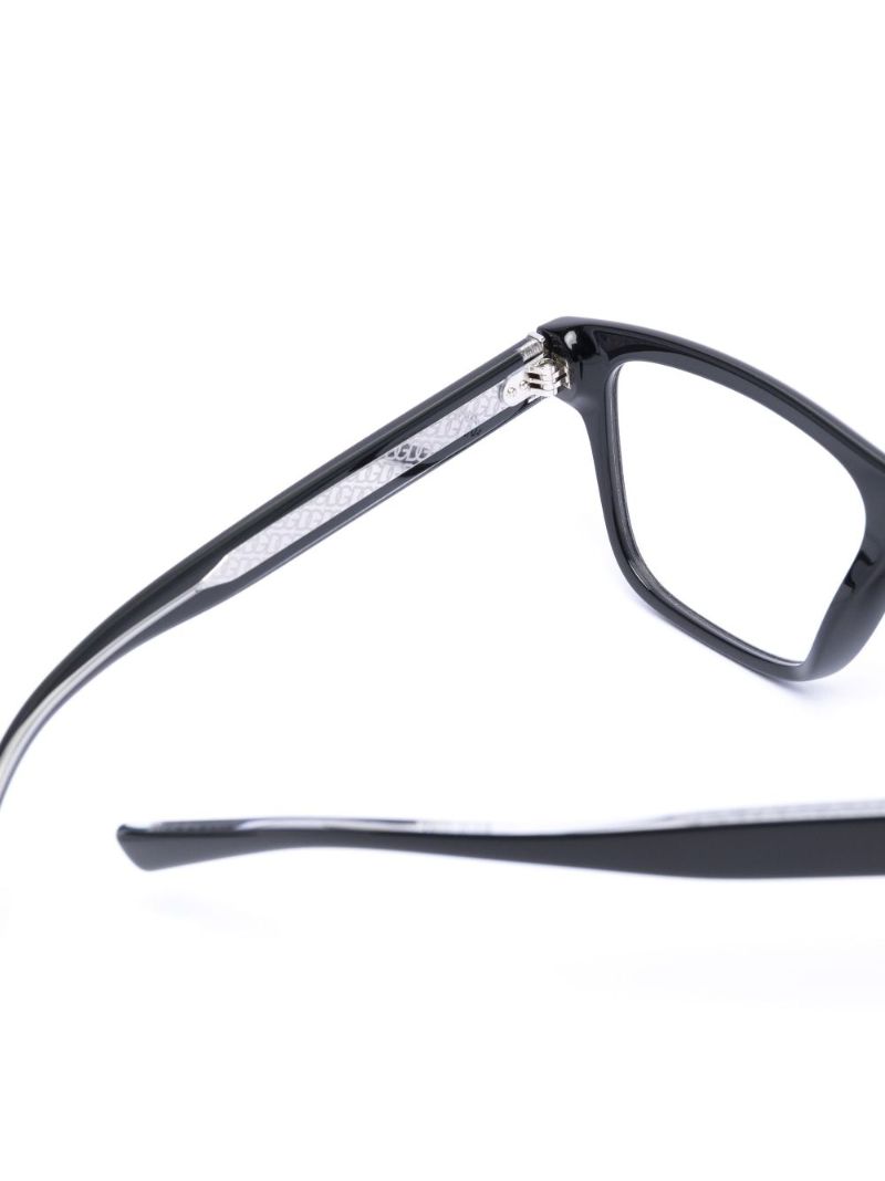 Black Domenico Square Frame Glasses