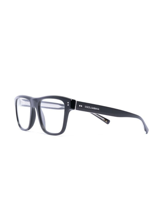 Black Domenico Square Frame Glasses