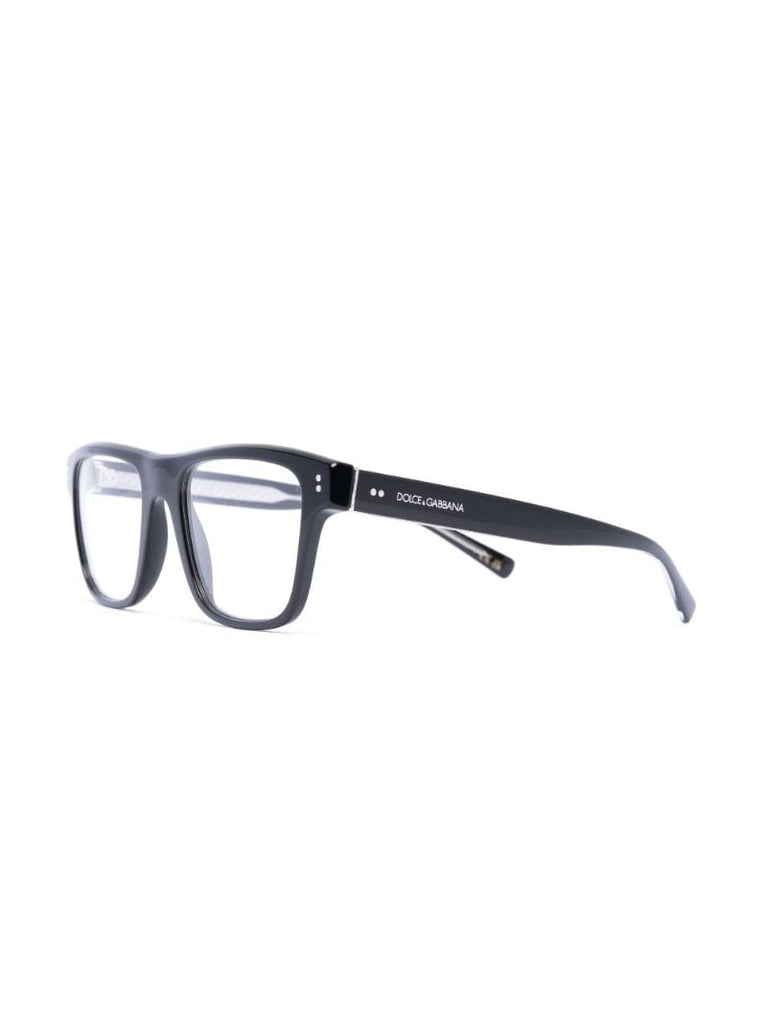 Black Domenico Square Frame Glasses