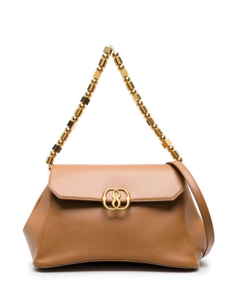 Brown Mirage Leather Shoulder Bag