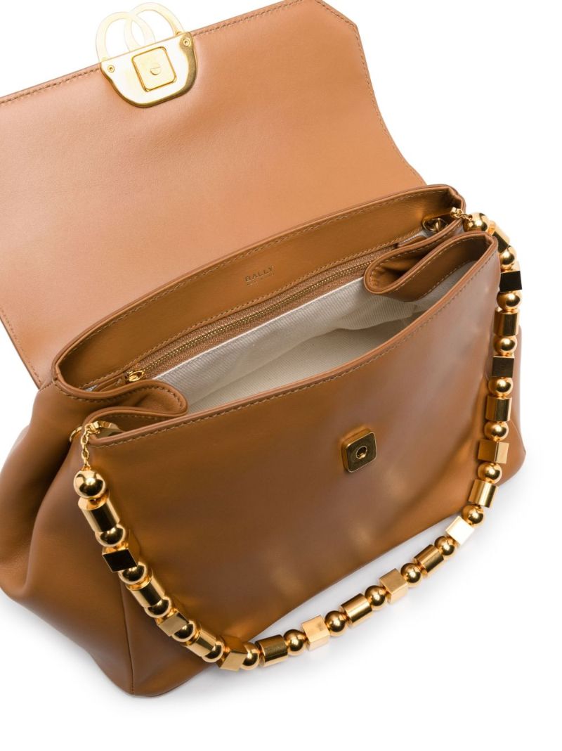 Brown Mirage Leather Shoulder Bag