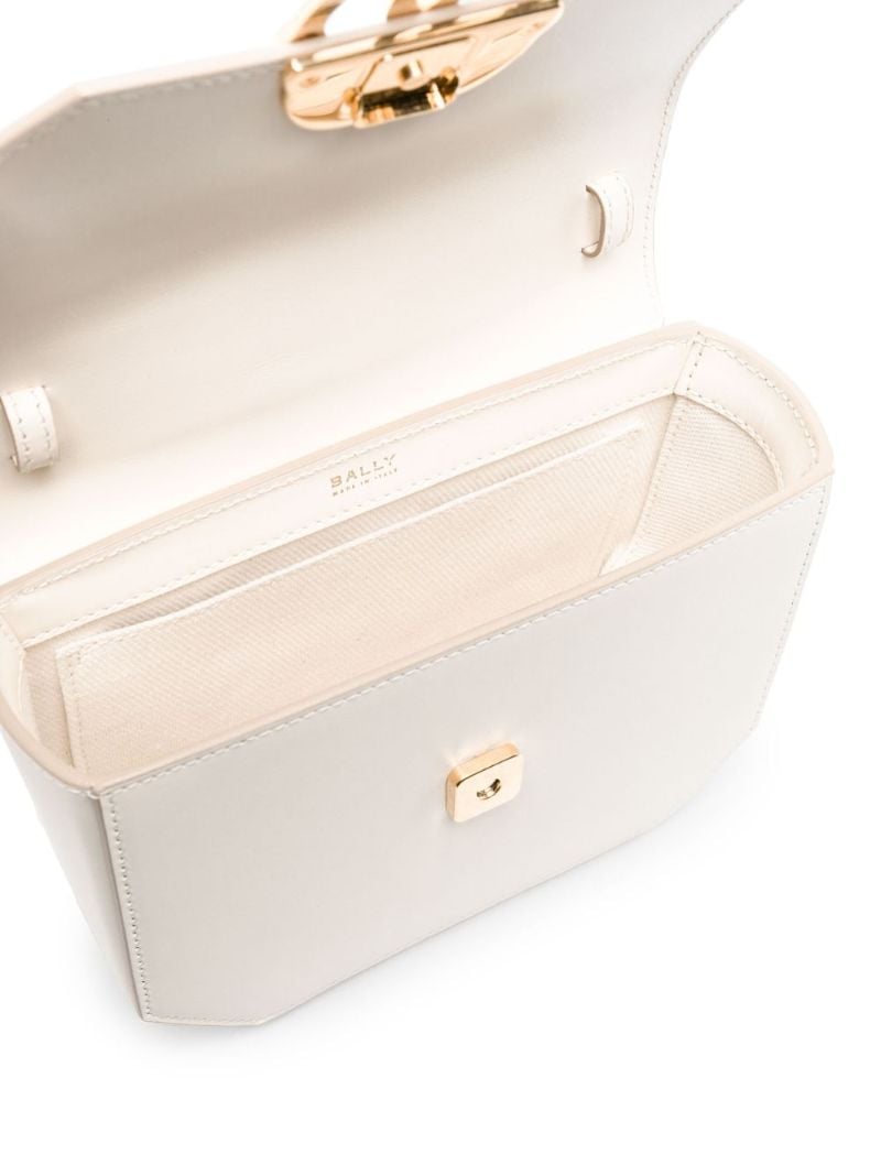 White Emblem Cross Body Bag