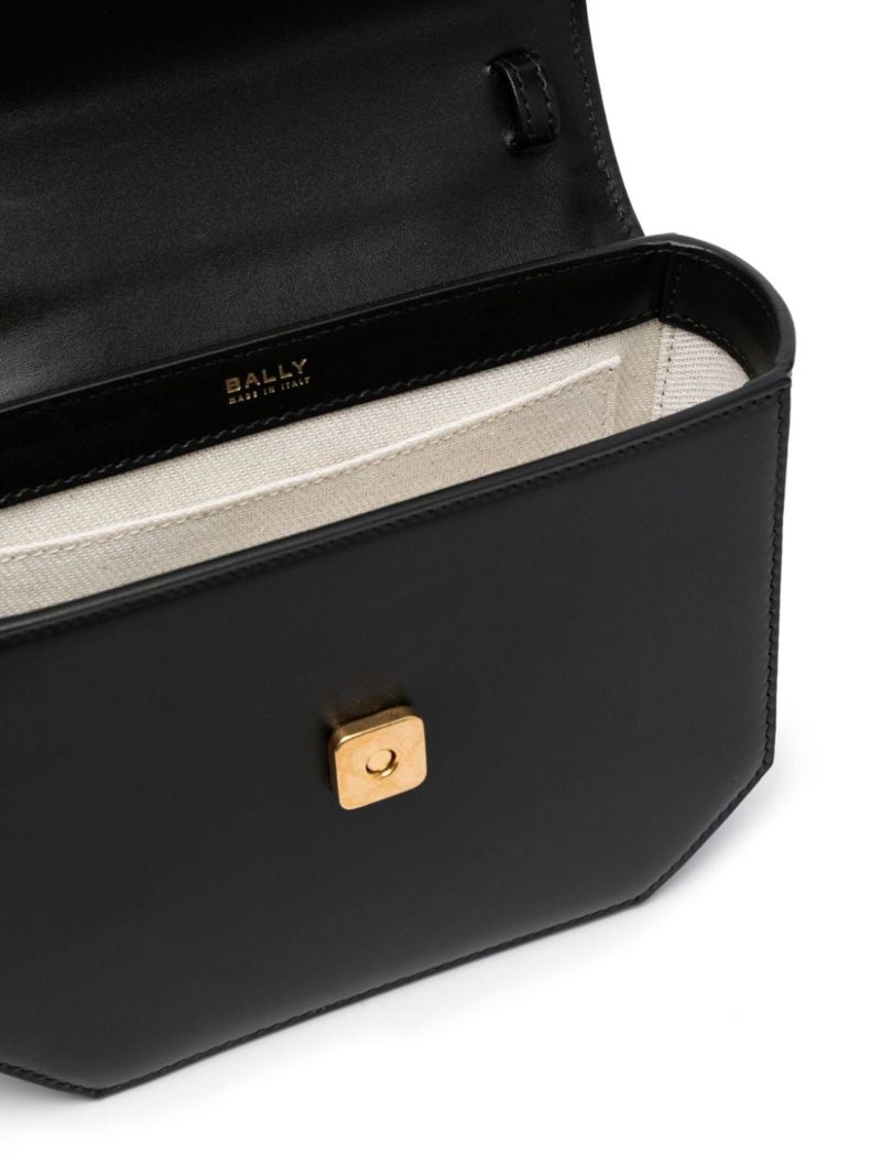 Black Logo-plaque Leather Shoulder Bag