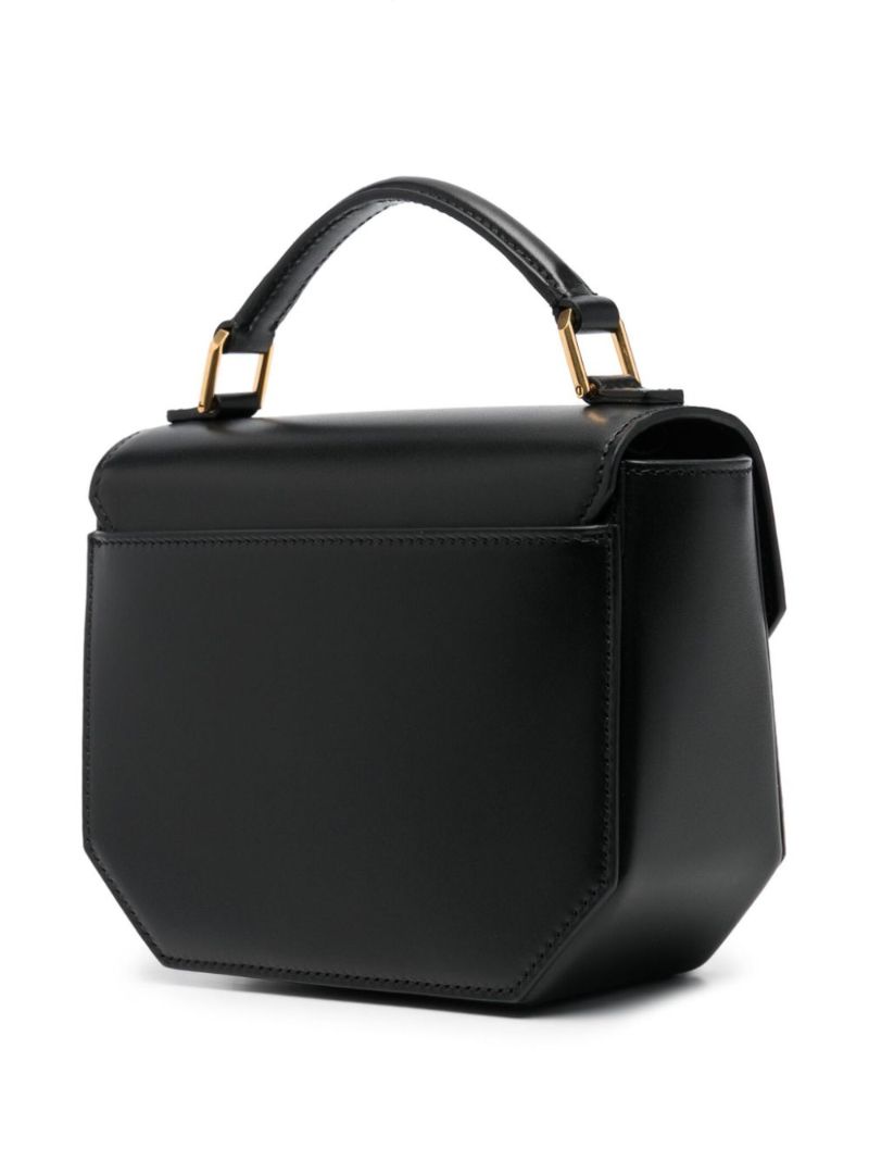 Black Logo-plaque Leather Shoulder Bag