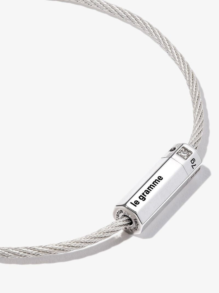 Sterling Silver Le 7g Octogone Diamond Bracelet