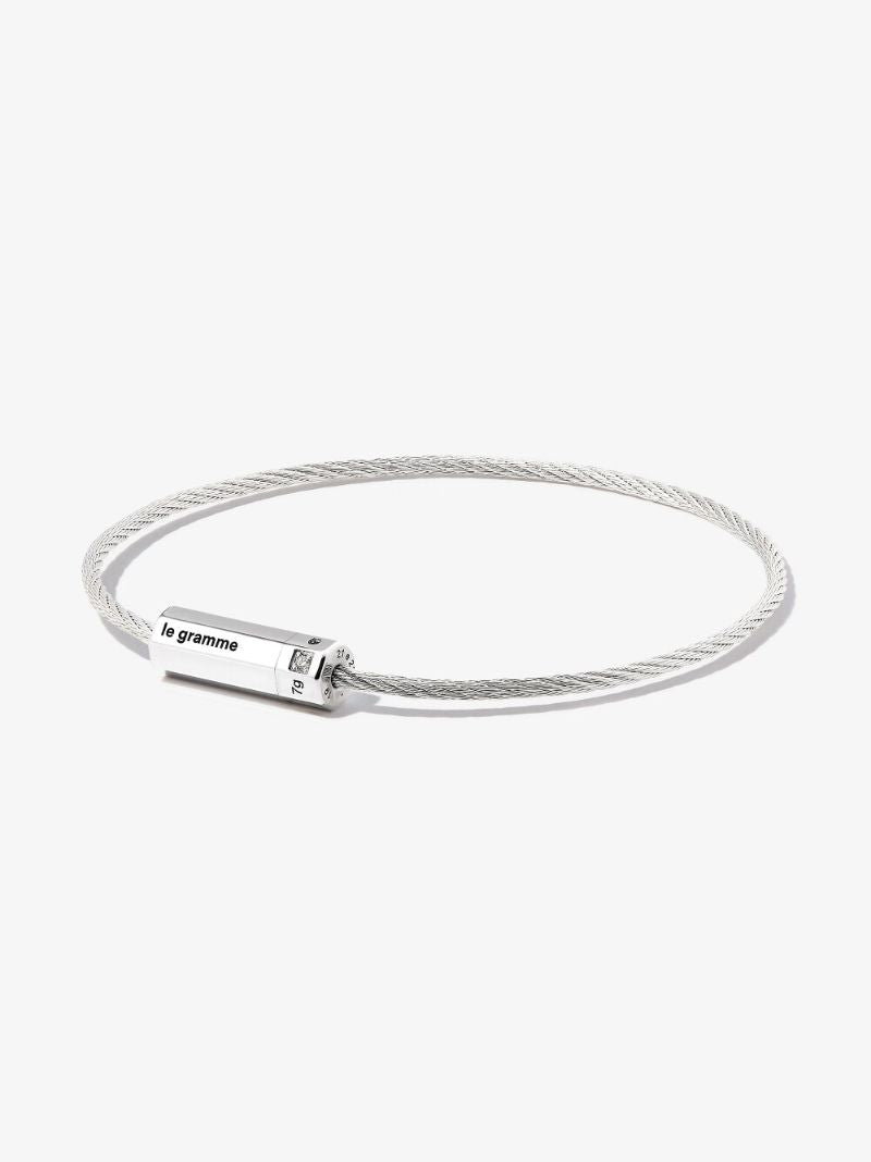 Sterling Silver Le 7g Octogone Diamond Bracelet