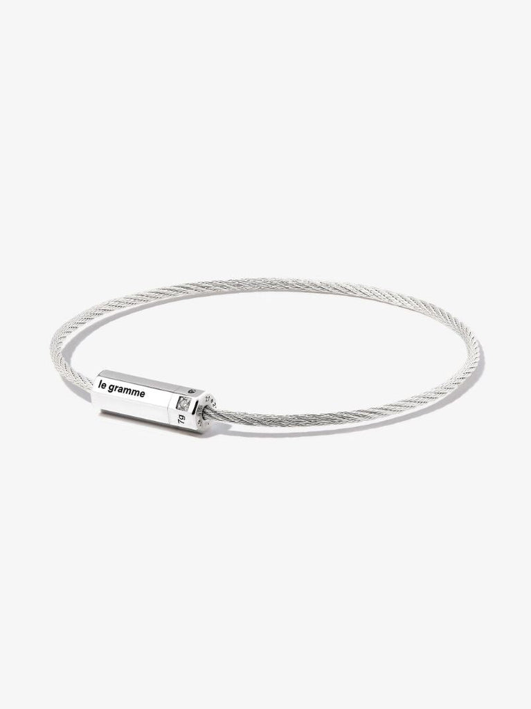 Sterling Silver Le 7g Octogone Diamond Bracelet