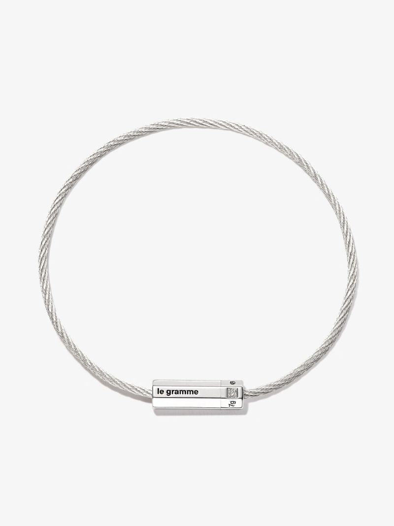 Sterling Silver Le 7g Octogone Diamond Bracelet