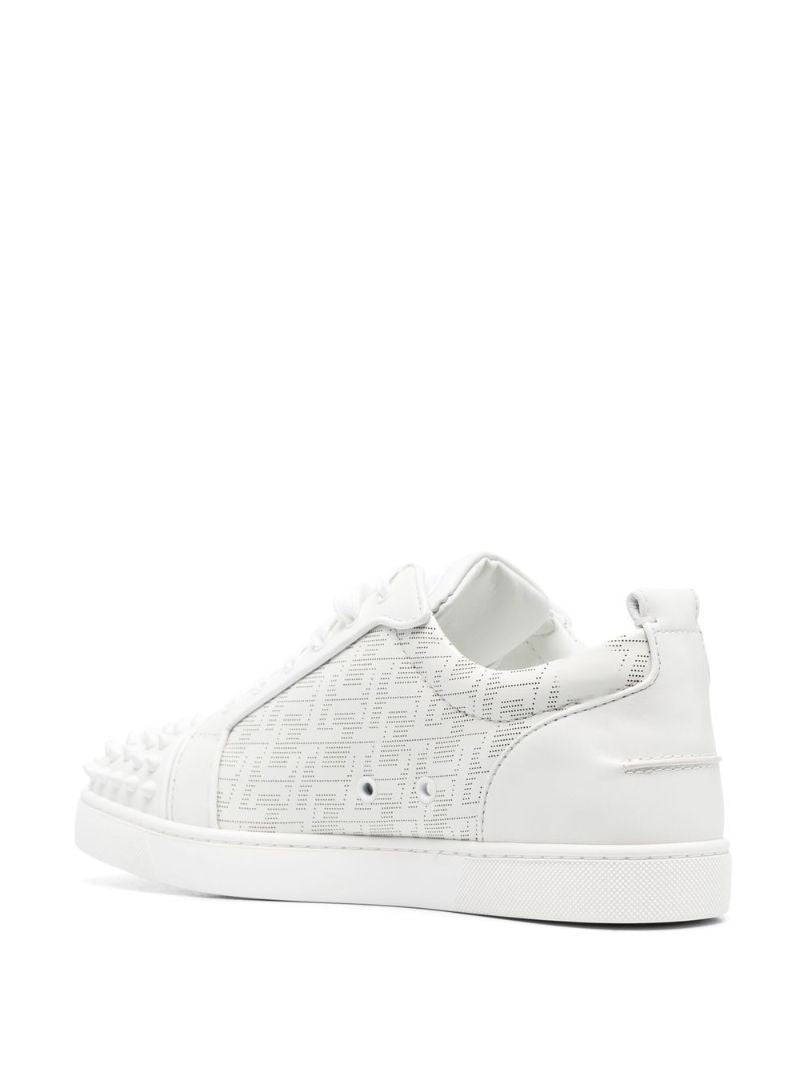 White Louis Junior Spikes Leather Sneakers