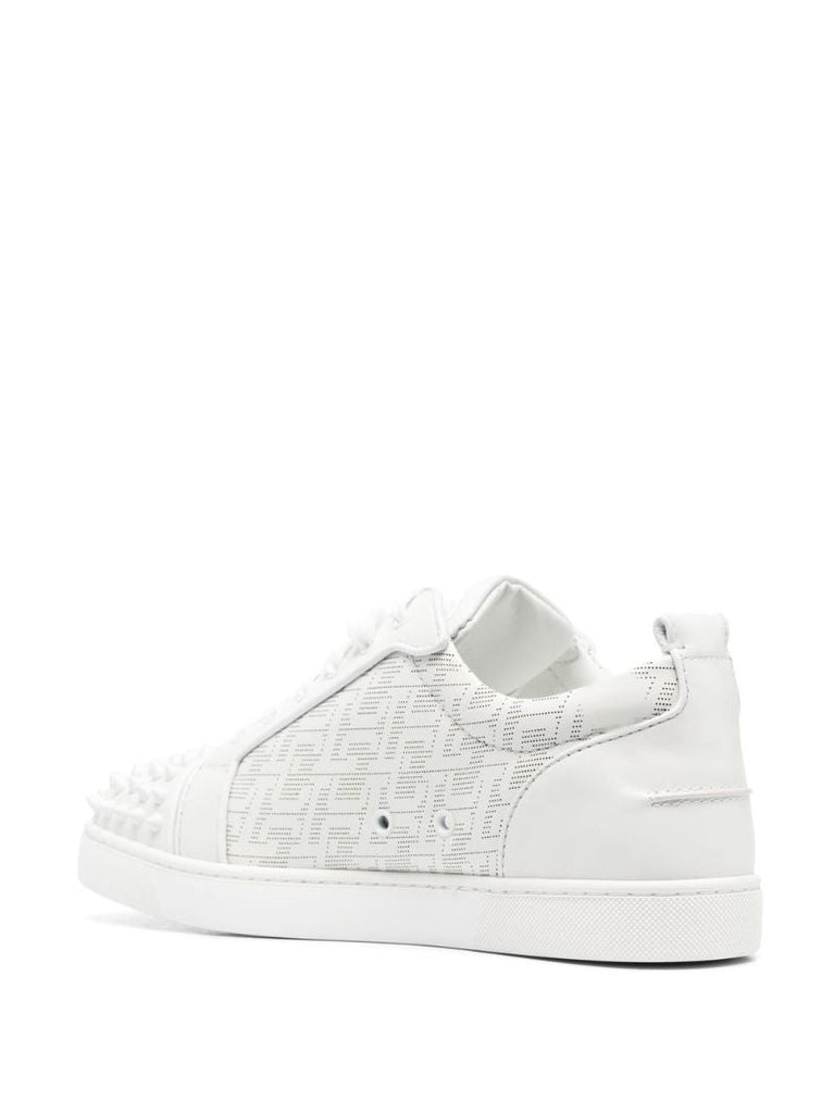 White Louis Junior Spikes Leather Sneakers