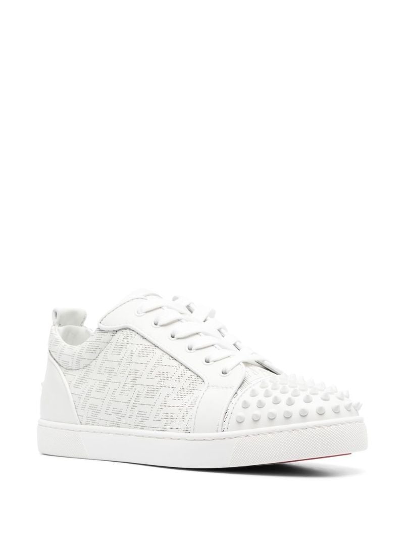 White Louis Junior Spikes Leather Sneakers