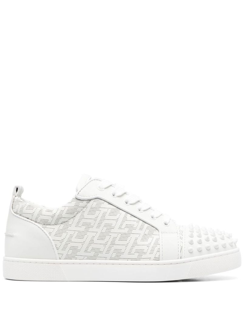 White Louis Junior Spikes Leather Sneakers