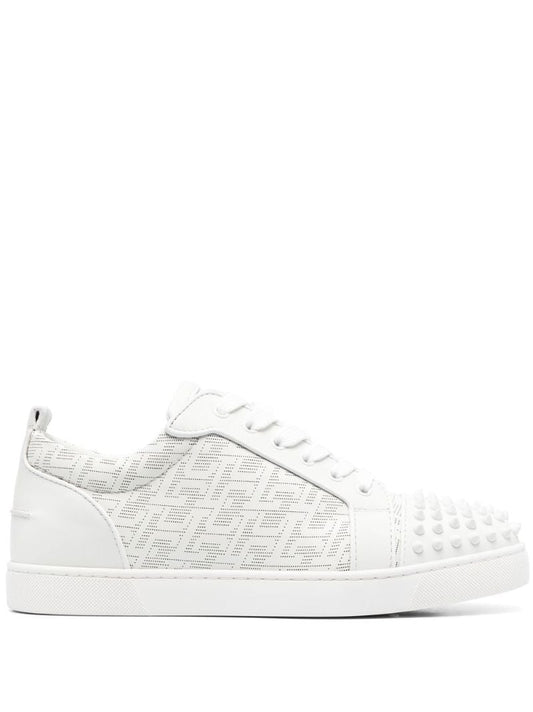 White Louis Junior Spikes Leather Sneakers