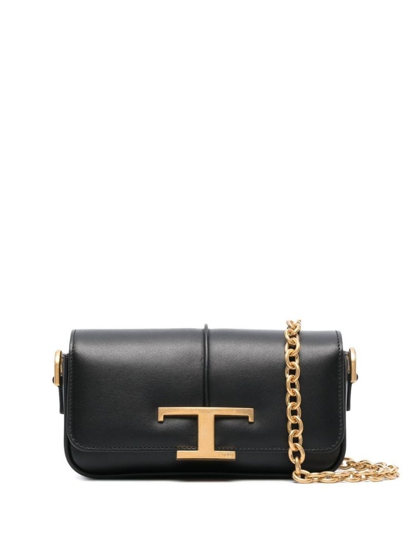 Black T Timeless Leather Mini Cross Body Bag