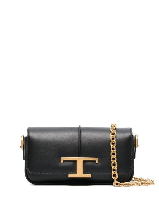 Black T Timeless Leather Mini Cross Body Bag