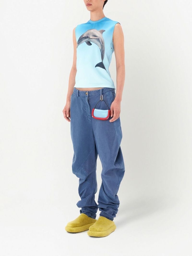 Blue Dolphin Print Tank Top