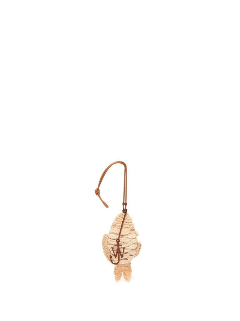 Neutral Fish Raffia Shoulder Bag