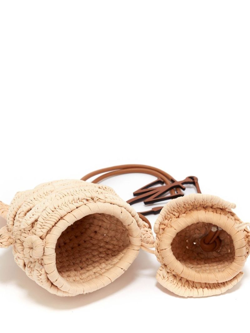 Neutral Fish Raffia Shoulder Bag