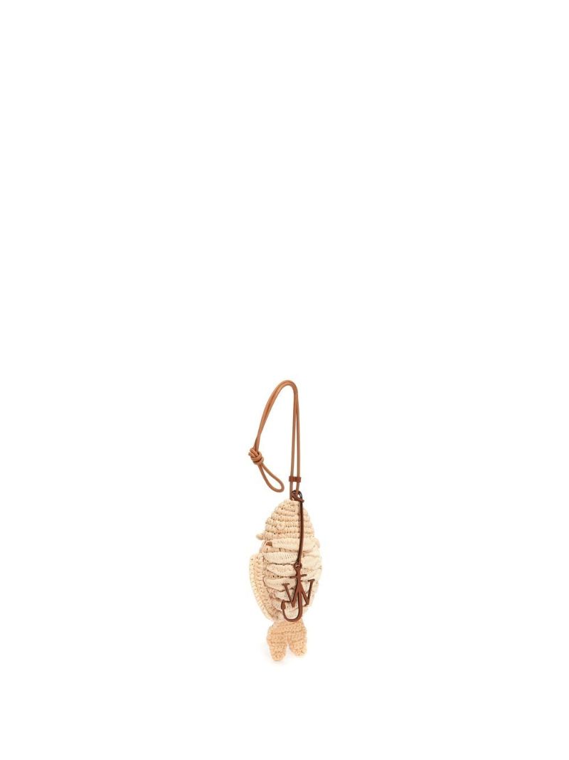 Neutral Fish Raffia Shoulder Bag