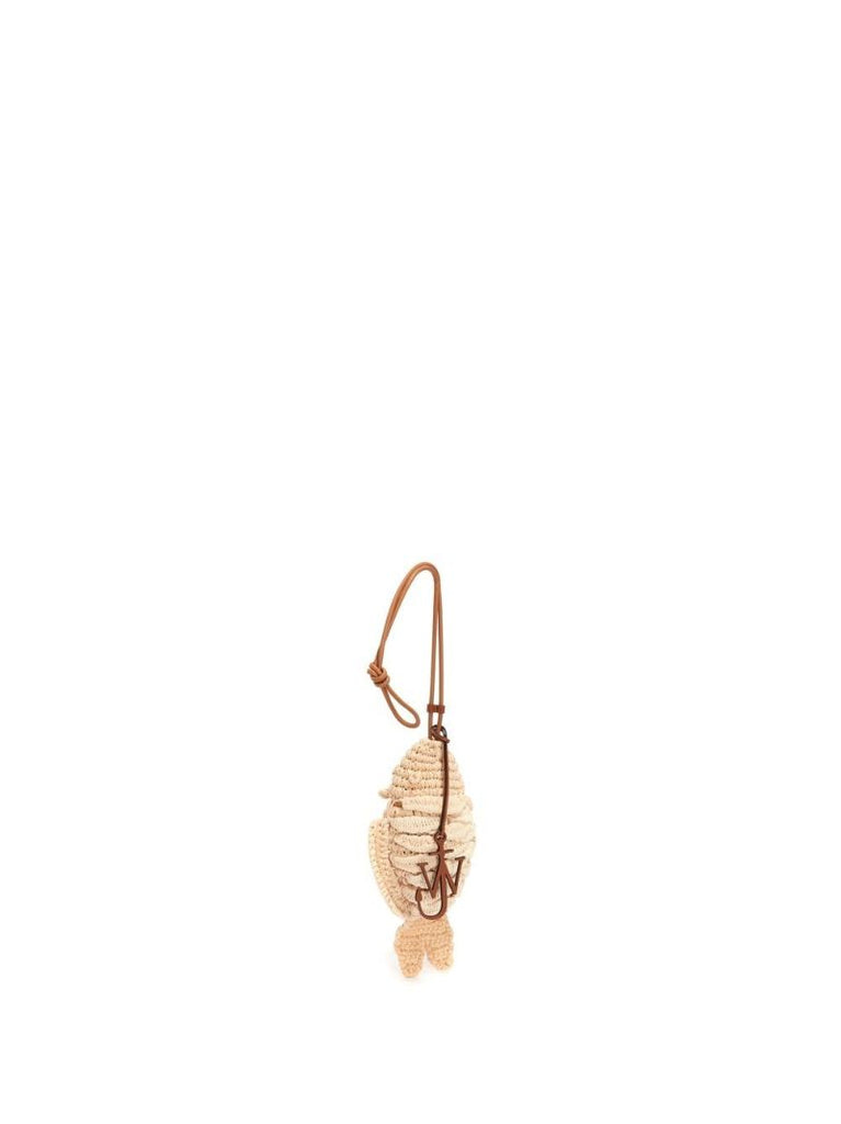 Neutral Fish Raffia Shoulder Bag