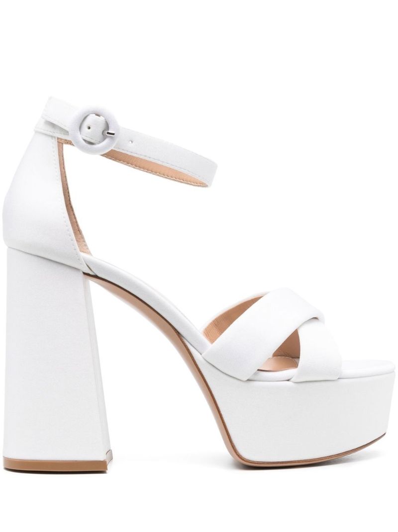 White 120 Satin Sandals