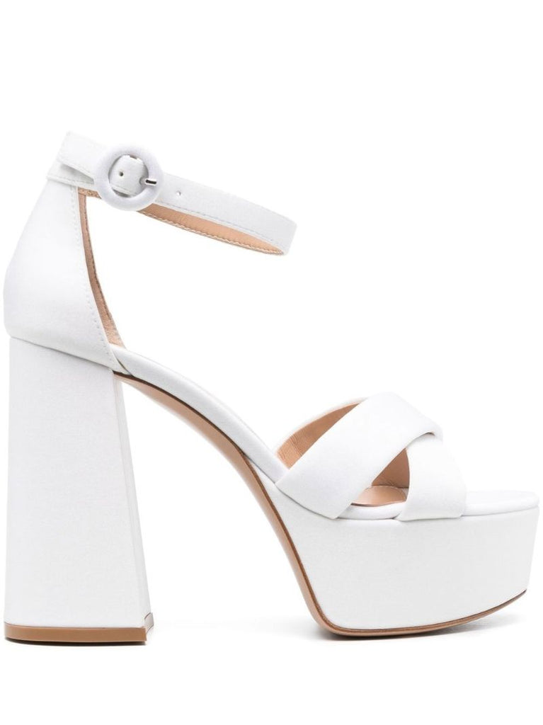 White 120 Satin Sandals