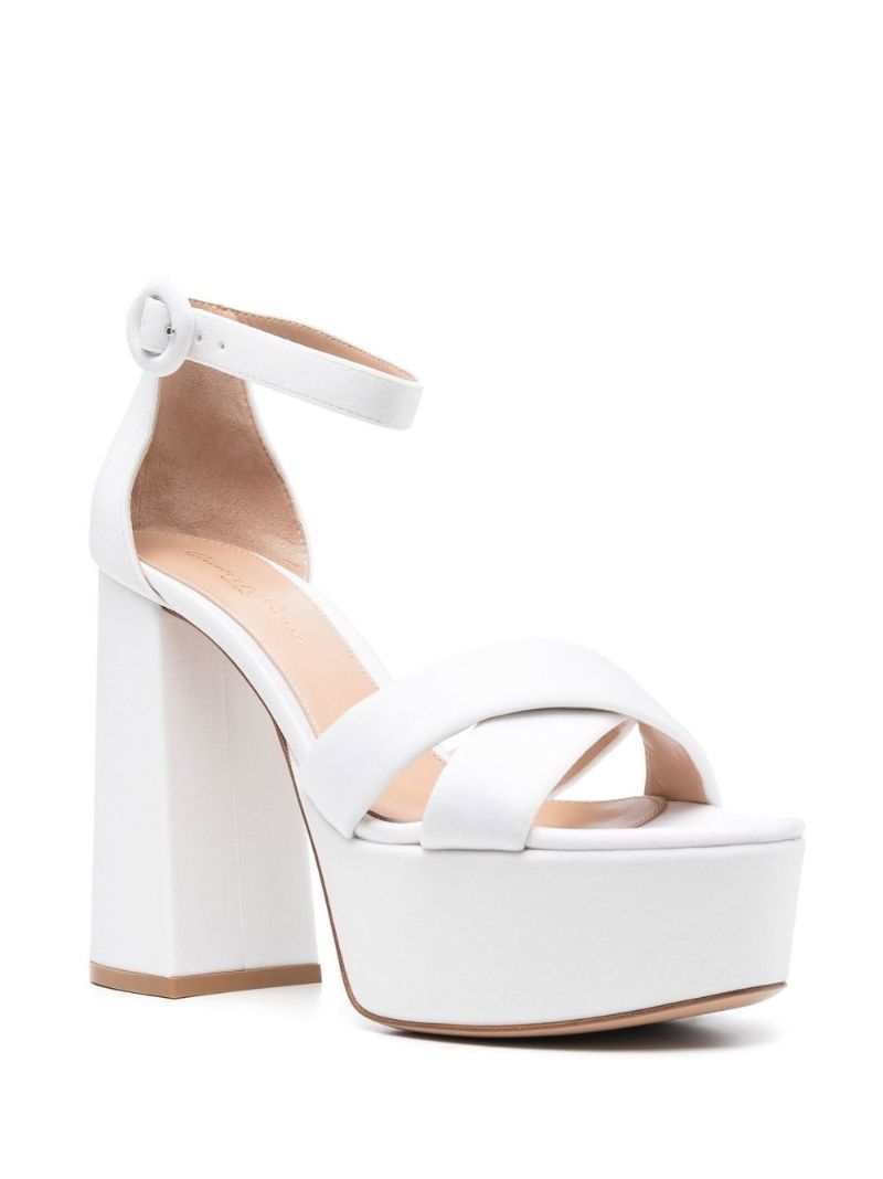 White 120 Satin Sandals