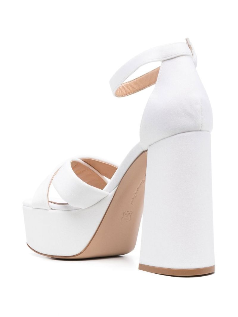 White 120 Satin Sandals