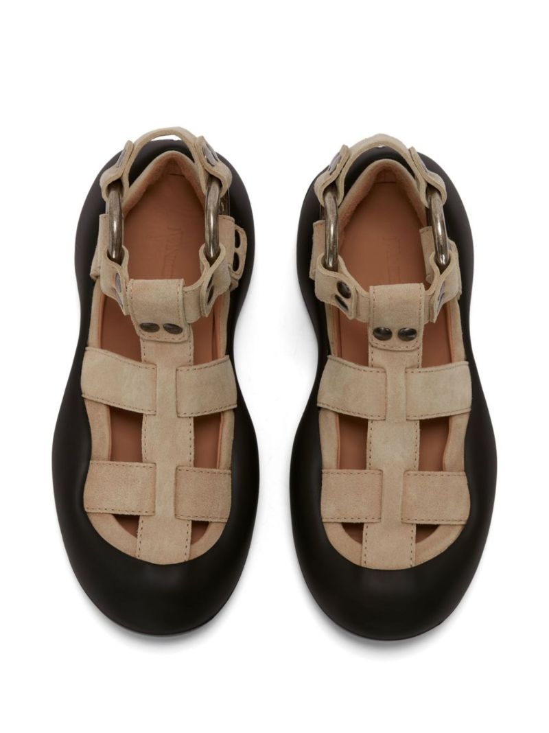 Neutral Bubble Hoop Detail Sandals