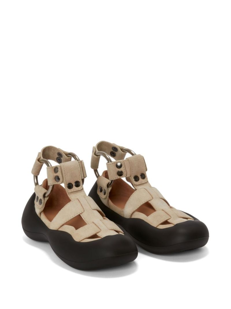 Neutral Bubble Hoop Detail Sandals