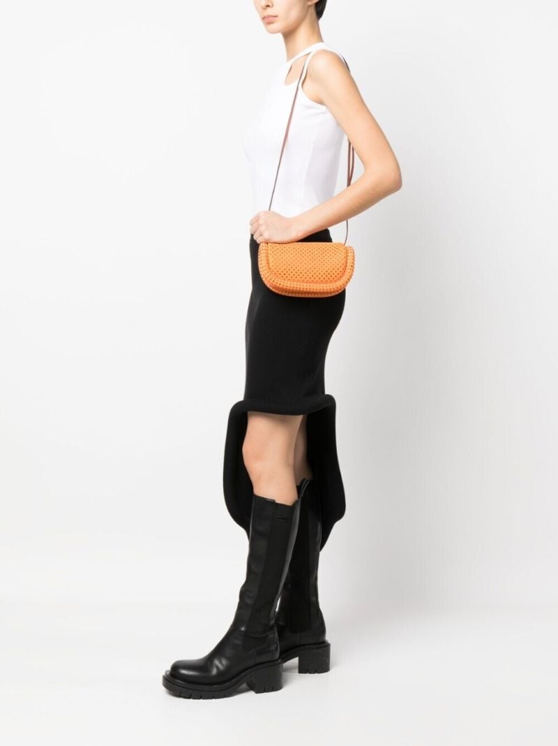 Orange Bumper-15 Crystal Embellished Cross Body Bag