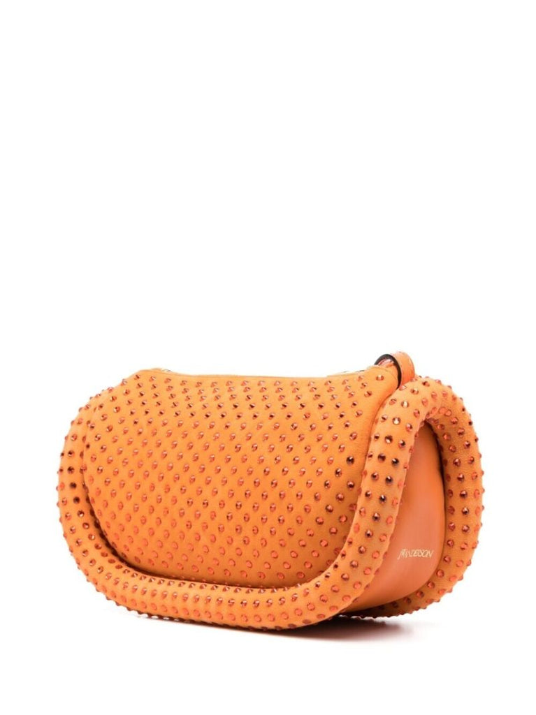 Orange Bumper-15 Crystal Embellished Cross Body Bag