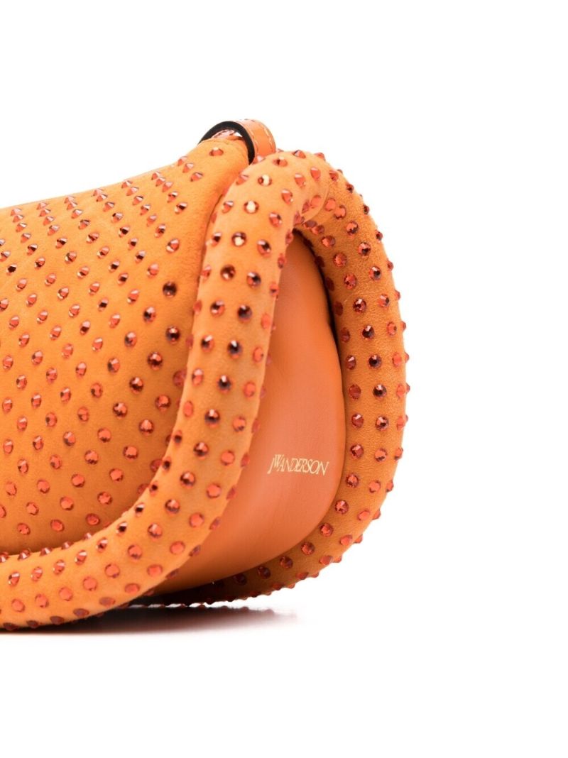 Orange Bumper-15 Crystal Embellished Cross Body Bag