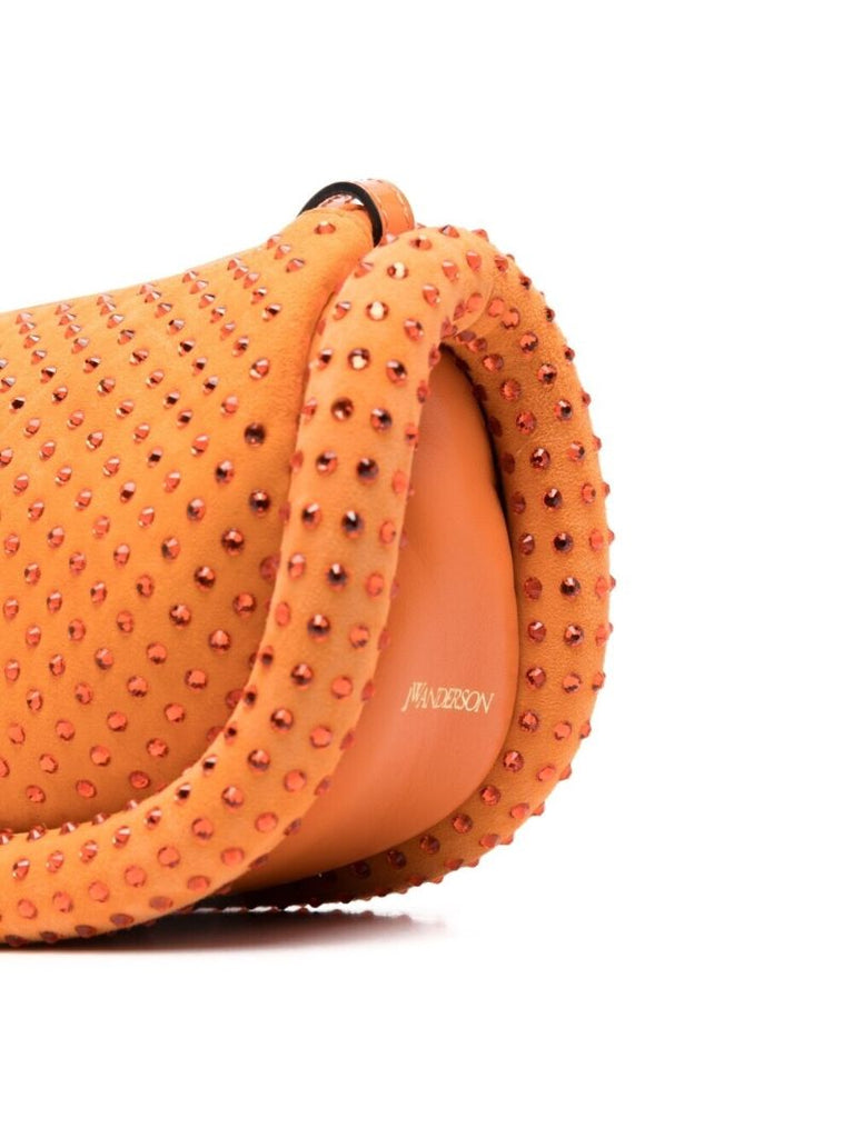 Orange Bumper-15 Crystal Embellished Cross Body Bag