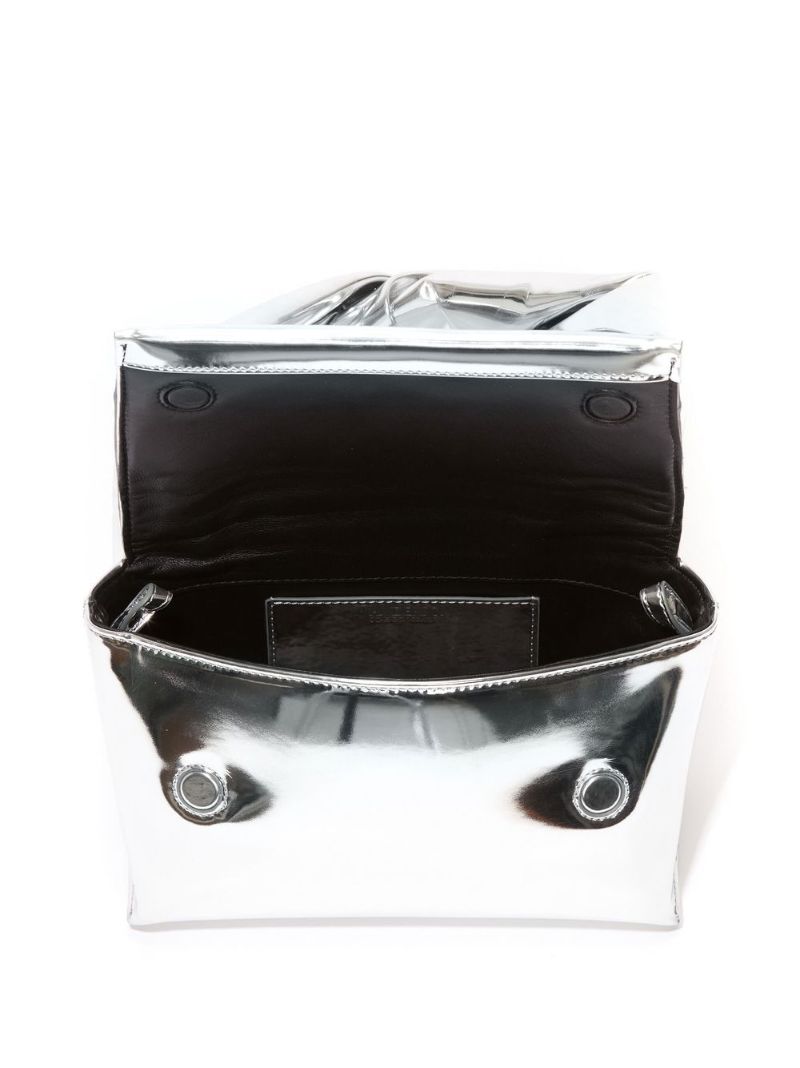 Silver-tone Twister Shoulder Bag